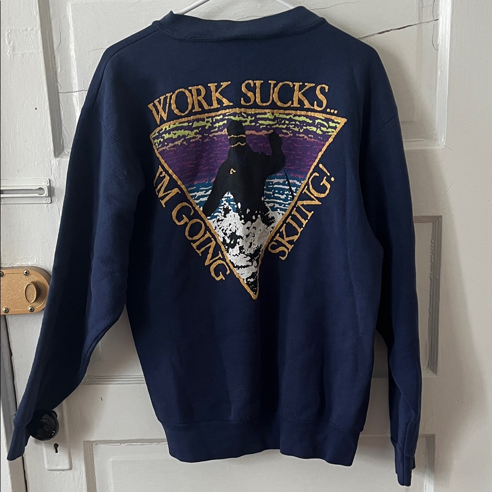 vintage Breckenridge work sucks skiing sweatshirt M colorado ski breck